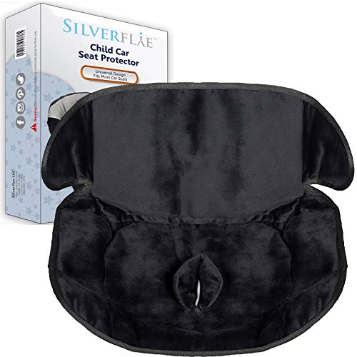 Product Cover Piddle Pad Car Seat Protector by Silverflye- Crash Test Safety Certified- Waterproof Liner- Potty Training Seat Saver Pads for Infants Baby and Toddlers- Leak Free Technology- Machine Wash and Dry