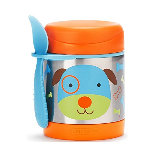 Product Cover Skip Hop Baby Zoo Little Kid and Toddler Insulated Food Jar and Spork Set, Multi, Darby Dog