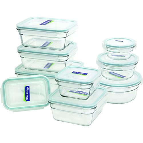 Product Cover Glasslock 11292  18-Piece Assorted Oven Safe Container Set