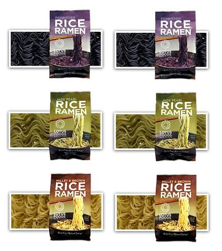 Product Cover Lotus Foods -Gluten Free Rice Ramen Variety Pouch 6 Pack - [Forbidden Rice, Jade Pearl Rice , Millet & Brown Rice ]
