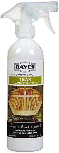 Product Cover Bayes High Performance Teak Cleaner & Restorer - Cleans, Shines, and Protects - Maintains Fine Teak and Restores Neglected Teak - 16 oz