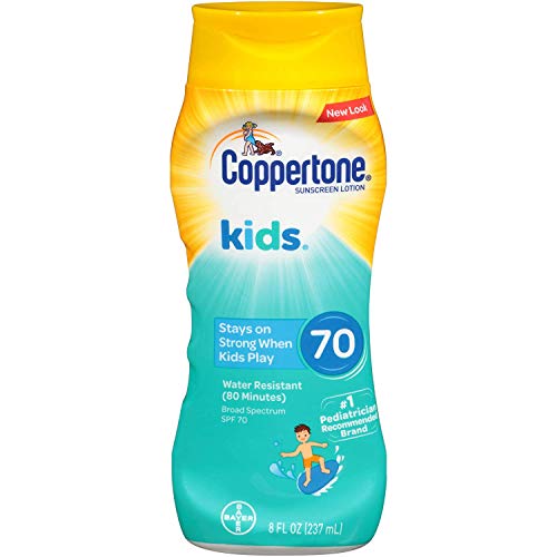 Product Cover Coppertone KIDS Water-Resistant Sunscreen Lotion Broad Spectrum SPF 70 (8 Fluid Ounce) (Packaging may vary)