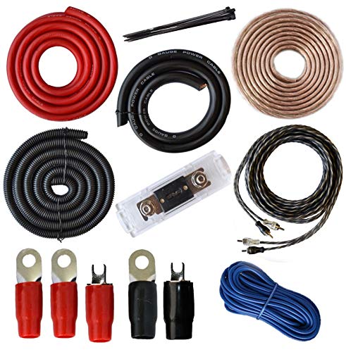 Product Cover SoundBox 0 Gauge Amp Kit Amplifier Install Wiring Complete 0 Ga Installation Cables 5000W