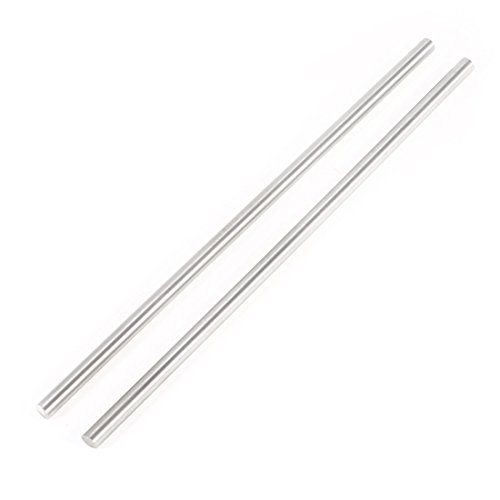 Product Cover uxcell 2pcs Gray Steel Round Rod Turning Lathe Bars Tool 6mm x 200mm