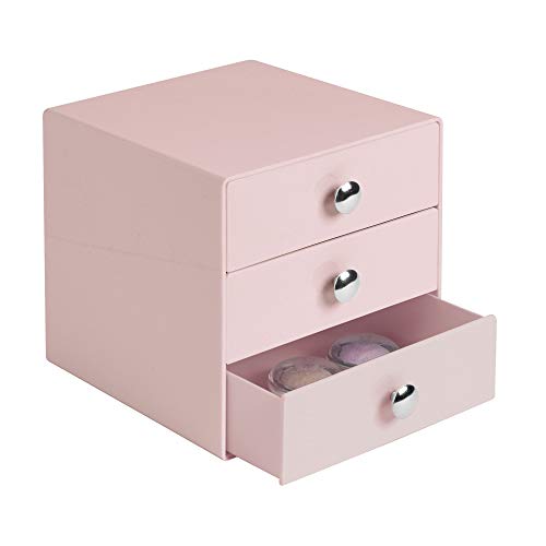 Product Cover iDesign Plastic 3-Drawer Jewelry Box, Compact Storage Organization Drawers Set for Cosmetics, Dental Supplies, Hair Care, Bathroom, Office, Dorm, Desk, Countertop, 6.5