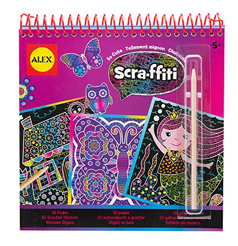 Product Cover Alex So Cute Scra-ffiti Sketch Drawing Pad Kids Art Supplies