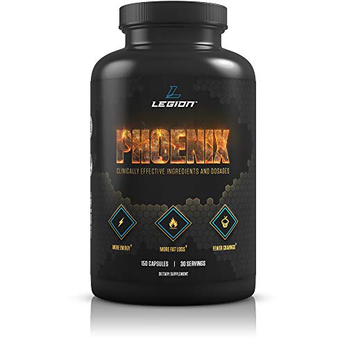 Product Cover Legion Phoenix Fat Burner & Thermogenic Weight Loss Pill (Caffeine Free) Appetite Suppressant - 100% Natural & Scientifically Validated Formulation with Forskolin, Naringin, More - 30 Svgs