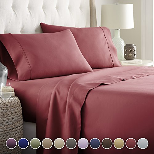 Product Cover Hotel Luxury Bed Sheets Set Today! On Amazon Soft Bedding 1800 Series Platinum Collection-100%!Deep Pocket,Wrinkle & Fade Resistant (Calking,Burgundy)