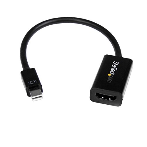 Product Cover StarTech.com Mini DisplayPort to HDMI Audio/Video Converter - mDP 1.2 to HDMI Active Adapter for Ultrabook/Laptop - 4K @ 30Hz - Black (MDP2HD4KS)