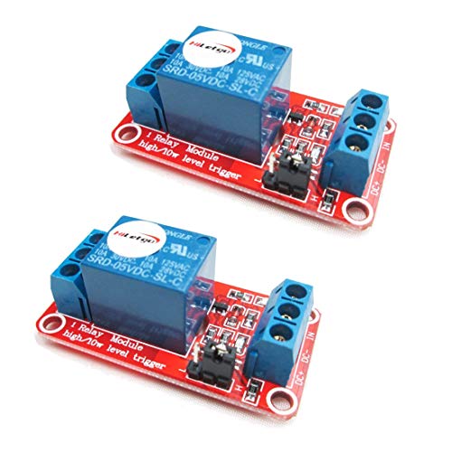 Product Cover HiLetgo 2pcs 5V One Channel Relay Module Relay Switch with OPTO Isolation High Low Level Trigger