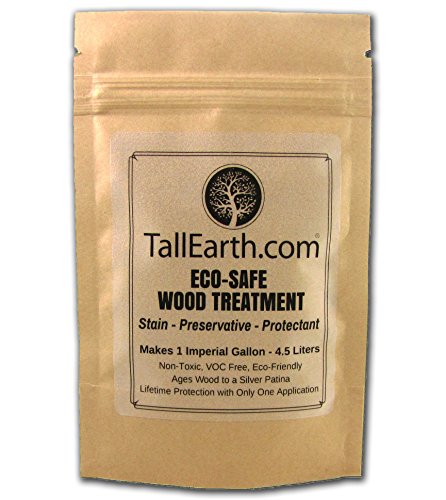 Product Cover Tall Earth TEESWT1G Eco-Safe Wood Treatment, Stain and Preservative, 1/3/5 gal, Non-Toxic/VOC Free/Natural Source (1 gal)