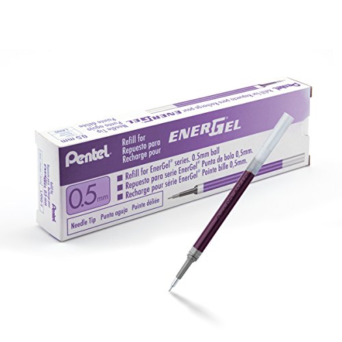 Product Cover Pentel Refill Ink For EnerGel Gel Pen, (0.5mm) Needle Tip, Violet Ink, Box of 12 (LRN5-V)
