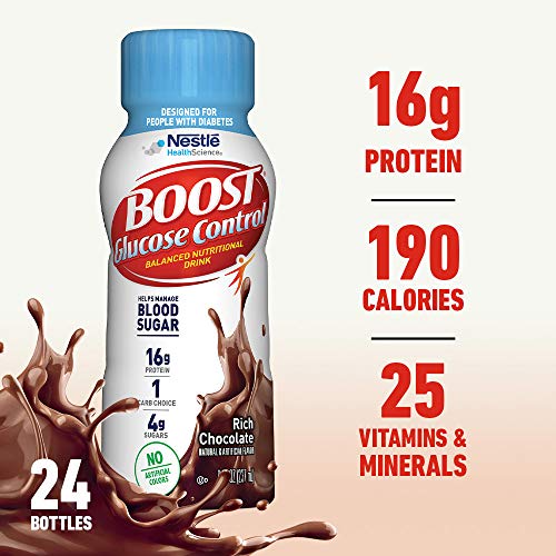Product Cover Boost Glucose Control Nutritional Drink, Rich Chocolate , 8 Fl Oz (Pack of 24) (Packaging May Vary)