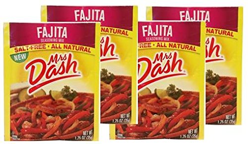 Product Cover Mrs Dash Salt Free Fajita Seasoning Mix (Pack of 4) 1.25 oz Packets
