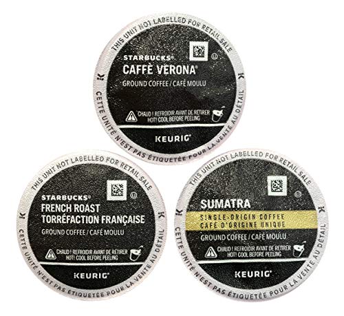 Product Cover 30 Pack - Starbucks Variety Coffee K-Cup Featuring 3 Dark Roast for Keurig Brewers - French Roast, Sumatra, Caffe Verona
