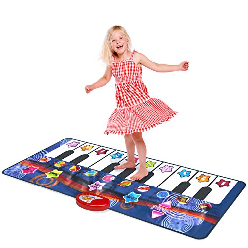 Product Cover Kidzlane Durable Piano Mat, 10 Selectable Sounds, Play and Record, for Kids 2 to 5, Dance and Learn