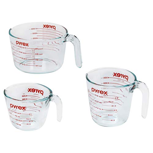 Product Cover Pyrex Measuring Cups, 3-Piece, Clear