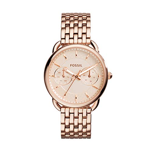 Product Cover Fossil Women's Tailor Quartz Stainless Steel Dress Watch, Color: Rose Gold-Tone (Model: ES3713)