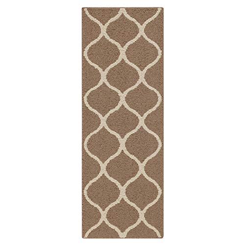 Product Cover Maples Rugs Rebecca Contemporary Runner Rug Non Slip Hallway Entry Carpet [Made in USA], 1'9