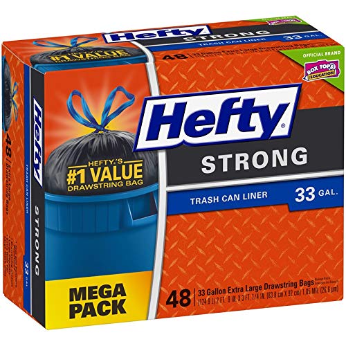 Product Cover Hefty Strong Multipurpose Extra Large Trash Bags, 33 Gallon, 48 Count