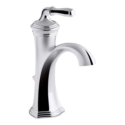 Product Cover KOHLER Devonshire Single Handle Single Hole or Centerset Bathroom Sink Faucet with Metal Drain Assembly in Polished Chrome, K-193-4-CP