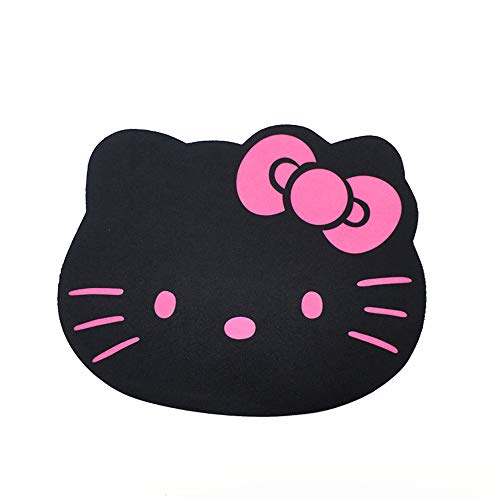 Product Cover Famixyal Fashion Cartoon Hello Kitty Optical Mouse pad Personalized Computer Decoration Mouse Pad Mat Non-toxic Tasteless Mice Mat Mousepad (Black)