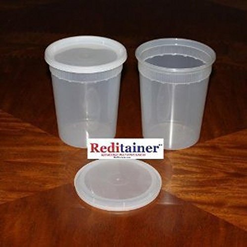 Product Cover Reditainer Deli Food Storage Containers with Lid, 32-Ounce, 24-Pack