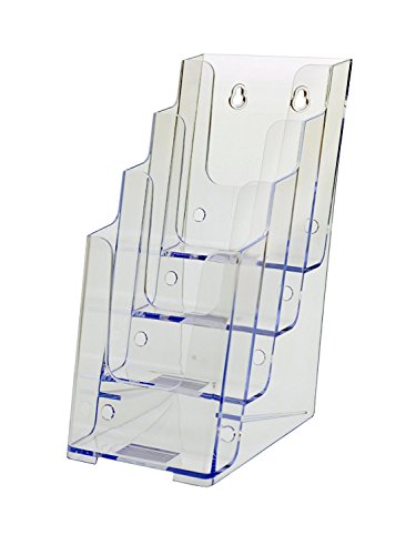 Product Cover Source One 4 Tier Tri-fold Brochure Holder Lucite Counter Top (S104-BM)