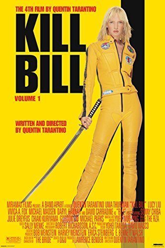 Product Cover Pyramid America Kill Bill Volume 1 Uma Thurman Yellow Jumpsuit Quentin Tarantino Martial Arts Movie Poster 24x36 inch