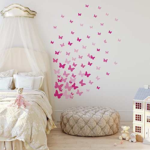 Product Cover RoomMates Pink Flutter Butterflies Peel And Stick Wall Decals