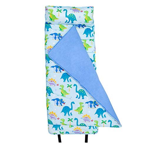 Product Cover Wildkin Nap Mat with Pillow for Toddler Boys and Girls, Perfect Size for Daycare and Preschool, Designed to Fit on a Standard Cot, Patterns Coordinate with Our Lunch Boxes and Backpacks, Dinosaur Land
