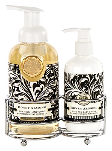 Product Cover Michel Design Works Foaming Hand Soap and Lotion Caddy Gift Set, Honey Almond
