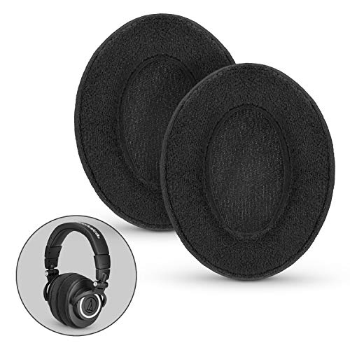 Product Cover BRAINWAVZ Velor Replacements Ear Pads - for ATH-M50X, SHURE, AKG, HifiMan, ATH, Philips, Fostex Velour Memory Foam Earpads & Many Over The Ear Headphones