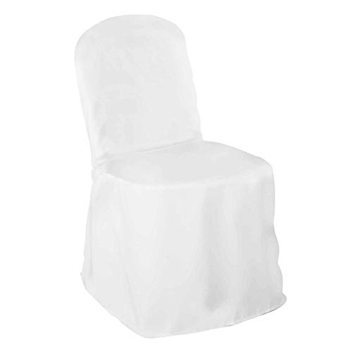Product Cover Lann's Linens. - 10 Wedding Banquet Chair Covers - White Polyester Cloth