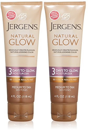 Product Cover Jergens Natural Glow - 3 Days to Glow Moisturizer Medium to Tan Skin, 4 Ounce (Pack of 2)