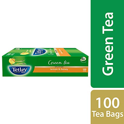 Product Cover Tetley Green Tea, Lemon and Honey, 100 Tea Bags