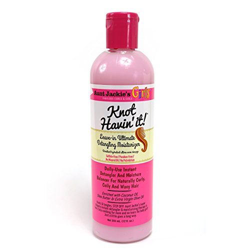 Product Cover Aunt Jackie's Girls Knot Havin' It, Leave-in Ultimate Hair Detangler, For Daily Use for Naturally Curly  Hair, 12 Ounce Bottle, Package may vary
