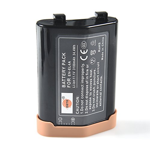 Product Cover DSTE Replacement for EN-EL4A Rechargeable Li-ion Battery Compatible Nikon D2Z D2H D2Hs D2X D2Xs D3 D3S D3X F6 Camera D300 D300S D700 MB-D12 MB-40 Battery Grip as EN-EL4