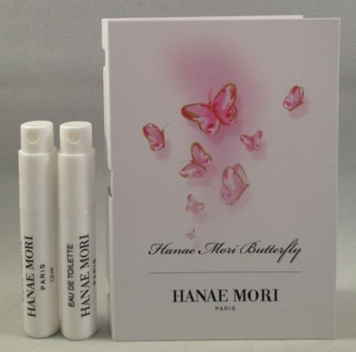 Product Cover Hanae Mori 2 Hanae Mori Butterfly EDT Spray Sample Perfume Travel Vial .04 Oz/ 1.2 Ml Each Lot