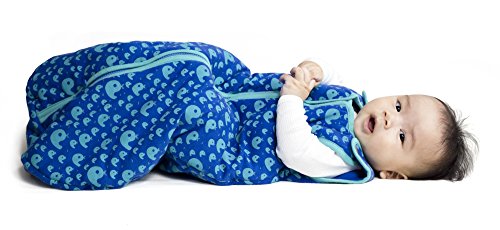 Product Cover Baby deedee Sleep Nest Tee Baby Sleeping Bag- Playful Whales-Medium