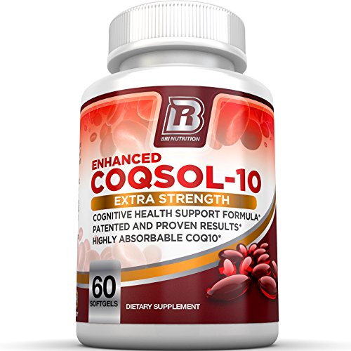 Product Cover BRI Nutrition COQ10 100mg Ubiquinone Heart Health - 2.6X Higher Total Coenzyme Q10 COQSOL® Absorption Than Normal COQ10 100mg Maximum Strength Supplement - 60 Day Supply 60 Softgels