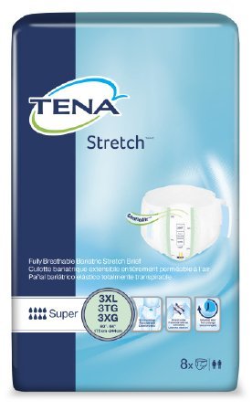 Product Cover TENA Bariatric Briefs 3XL XXXL, Bag of 8, Waists 69-96 in