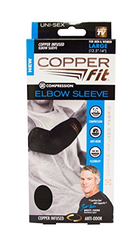 Product Cover Copper Fit Original Recovery Elbow Sleeve, Black with Copper Trim, X-Large