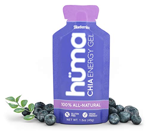 Product Cover Huma Chia Energy Gel, Blueberries, 12 Gels - Premier Sports Nutrition for Endurance Exercise