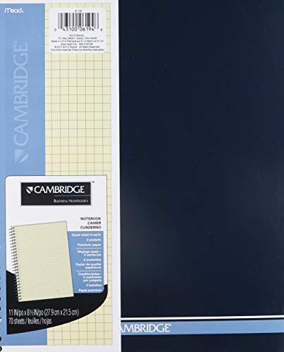 Product Cover Mead Cambridge Wirebound Quad Notebook, 70 Sheets-Ivory, 2 pk