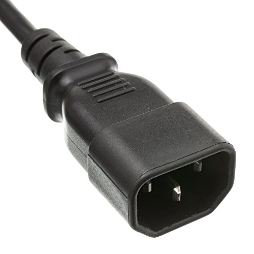 Product Cover 6 Feet (2 Meters) 18AWG Computer Monitor Power Extension Cord C13 to C14 Power Cable 6ft (2M) Computer to PDU 10 Amp Power Extension Cord CNE25965 (10 Pack)