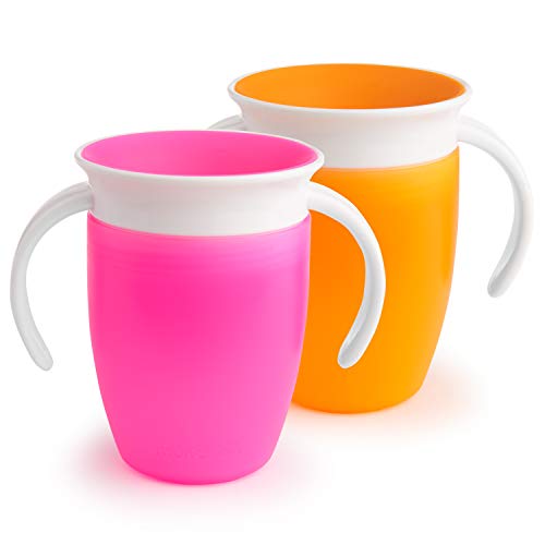 Product Cover Munchkin Miracle 360 Trainer Cup, Pink/Orange, 7 Ounce, 2 Count