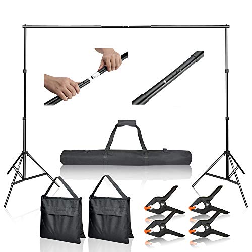 Product Cover Emart Photo Video Studio 10Ft Adjustable Background Stand Backdrop Support System Kit with Carry Bag