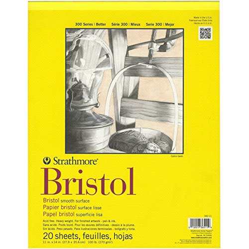 Product Cover Strathmore 11-Inch by 14-Inch Bristol Smooth Paper Pad, 20-Sheet (2 Pack)