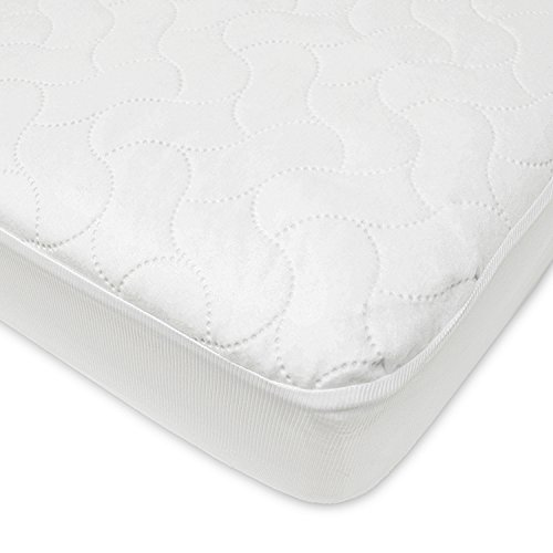 Product Cover American Baby Company Waterproof Fitted Crib and Toddler Protective Mattress Pad Cover, White (Pack of 1)